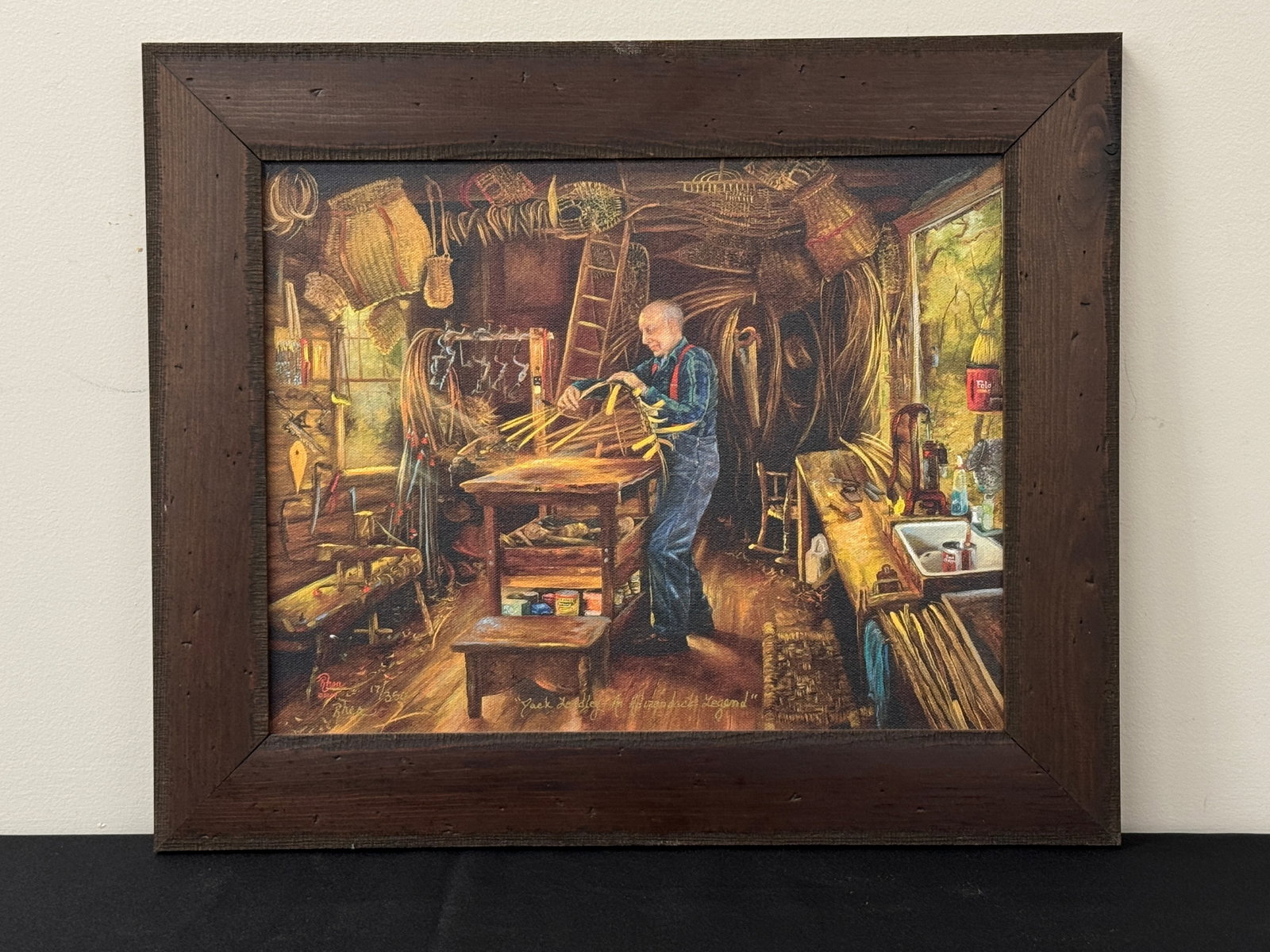 "Jack Leadley An Adironack Legend" Giclee by Rhea: No. 17 / 350. Measures 15" x 18"