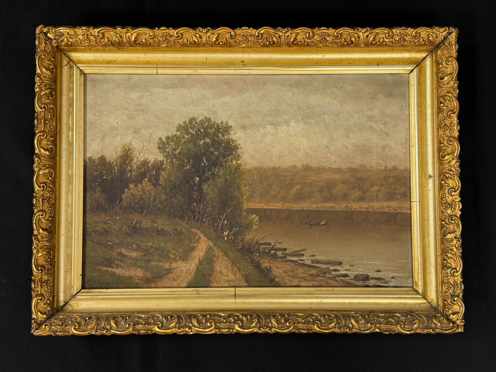 Charles Wilson Knapp Oil Painting Boating Scene (1 of 4)