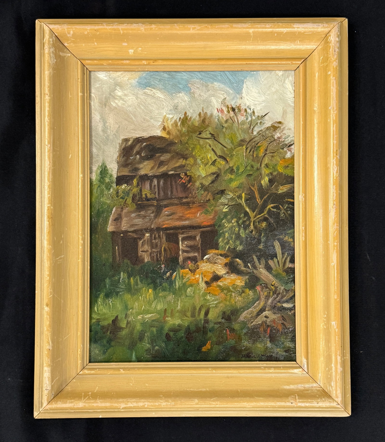 Manly MacDonald Oil Painting of Barnyard (1 of 4)