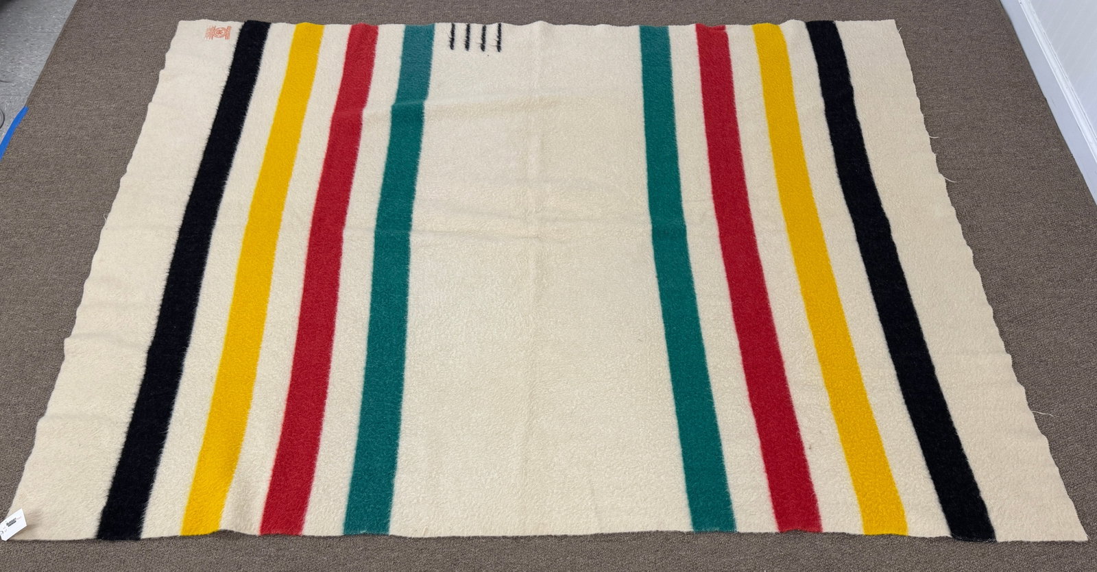 Hudson Bay 4 Point Wool Blanket: 90" x 69" . In used but very good condition.