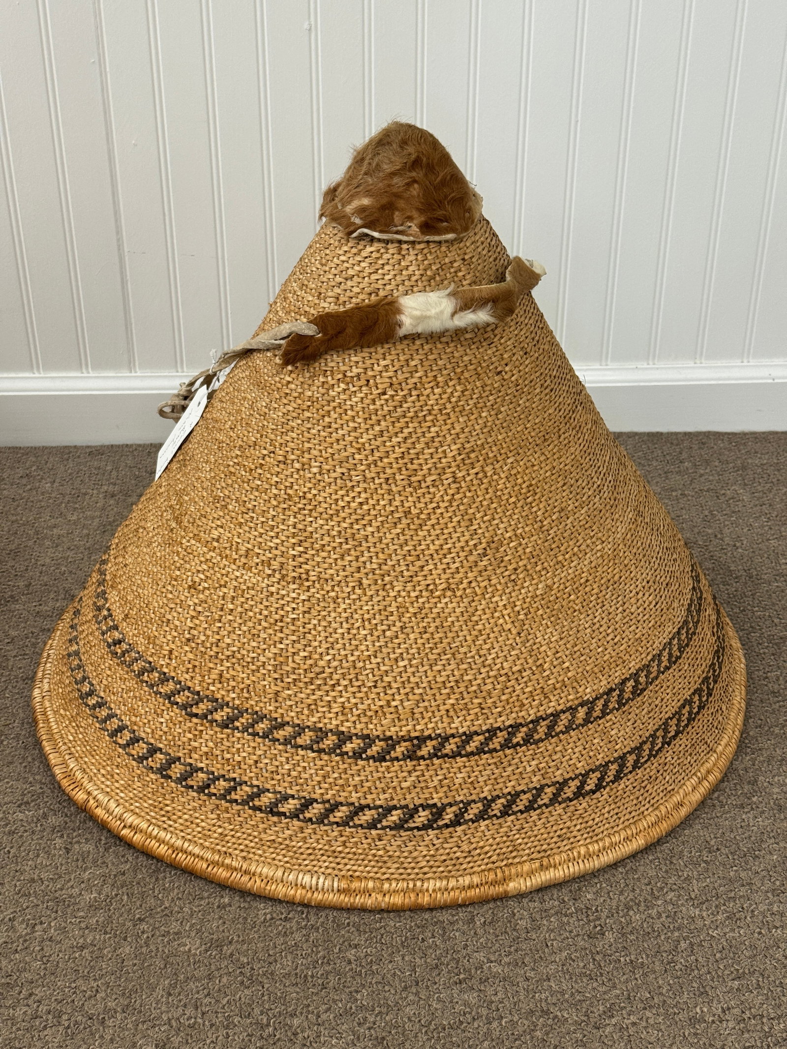 2 Native American Burden Conical Baskets - 3