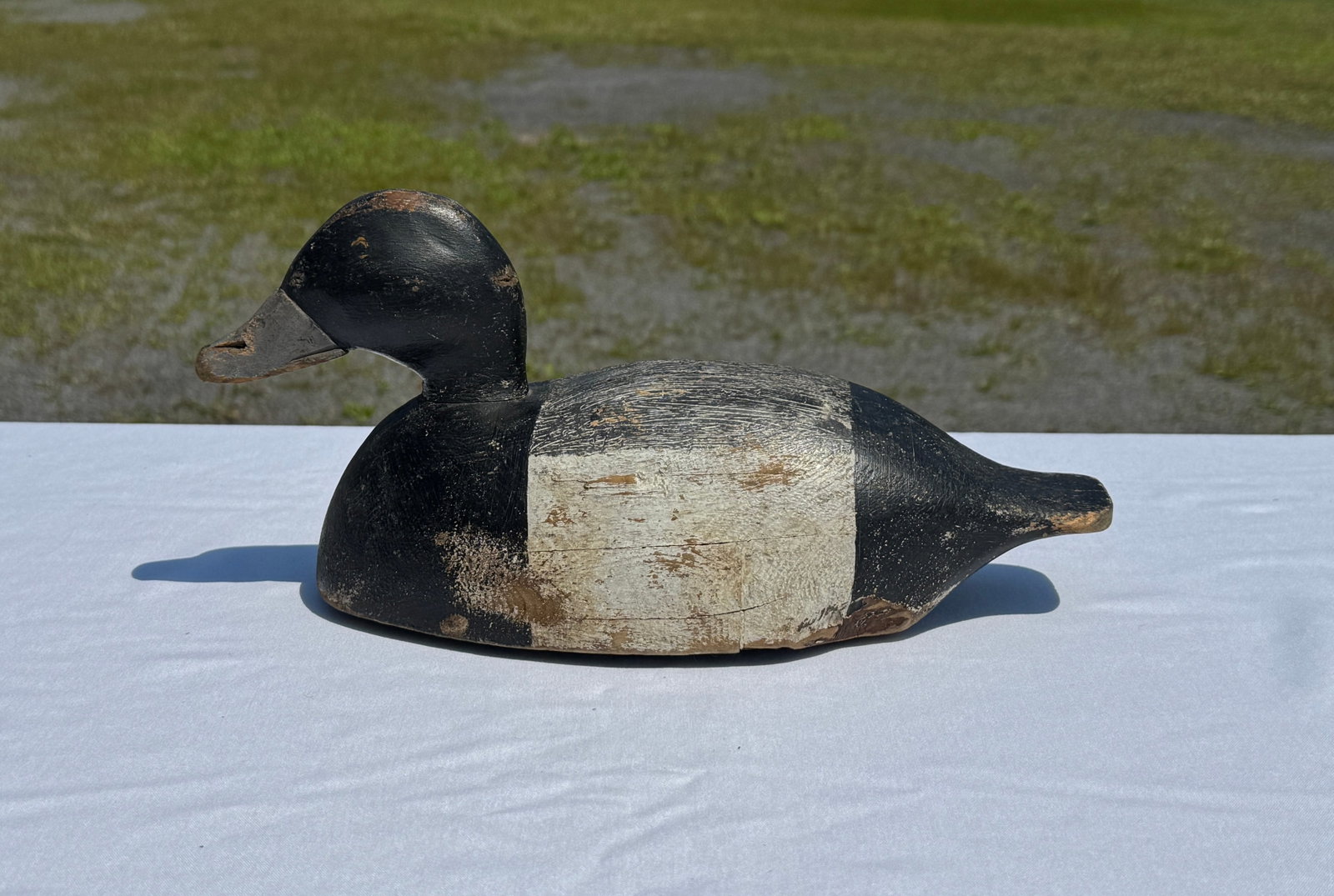 Drake Bluebill Duck Decoy: with scratch paint, Thousand Islands Decoy. From the Andrew Schuler Collection.