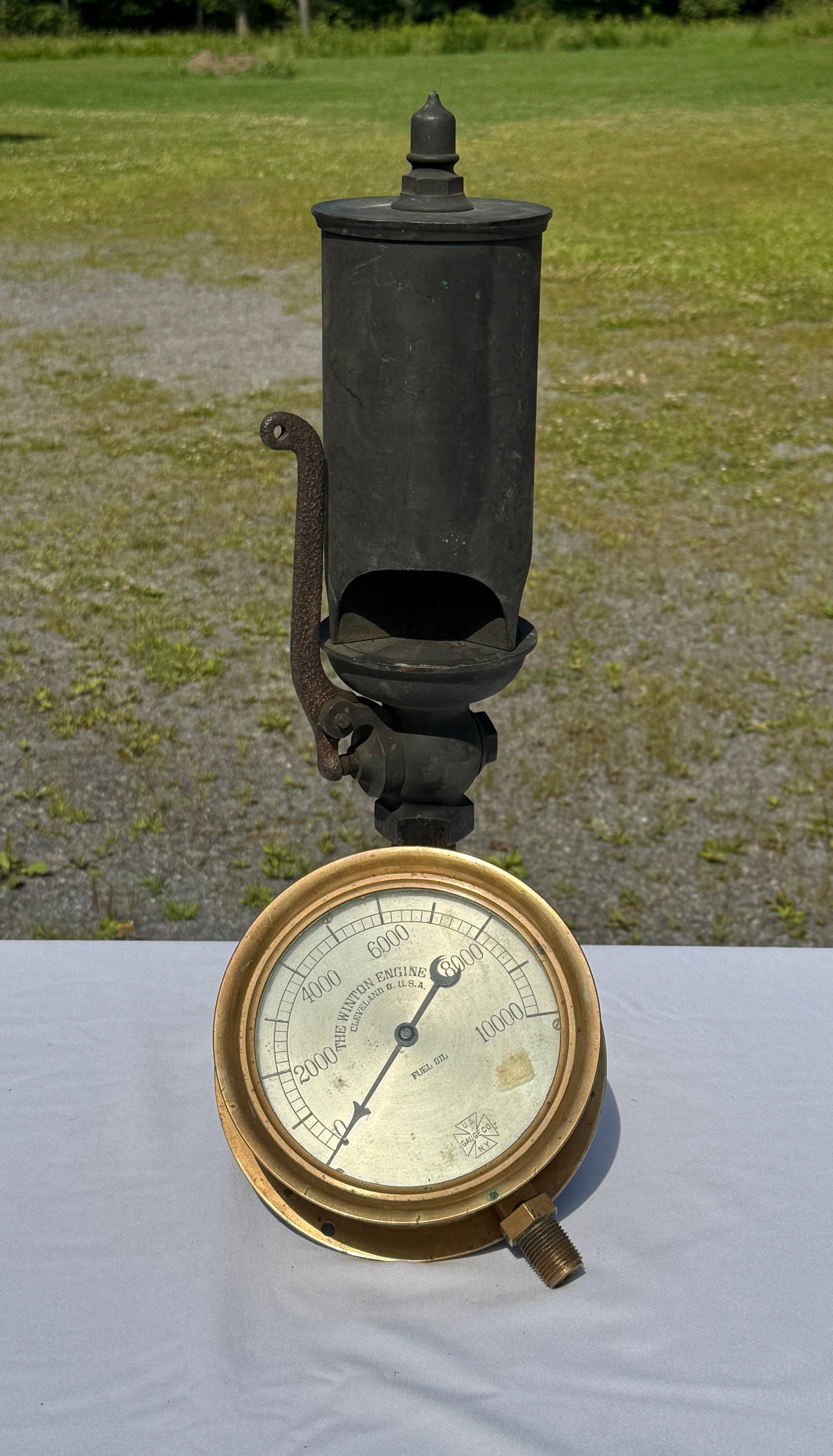 Early Steam Whistle and Brass Fuel Gauge (1 of 3)
