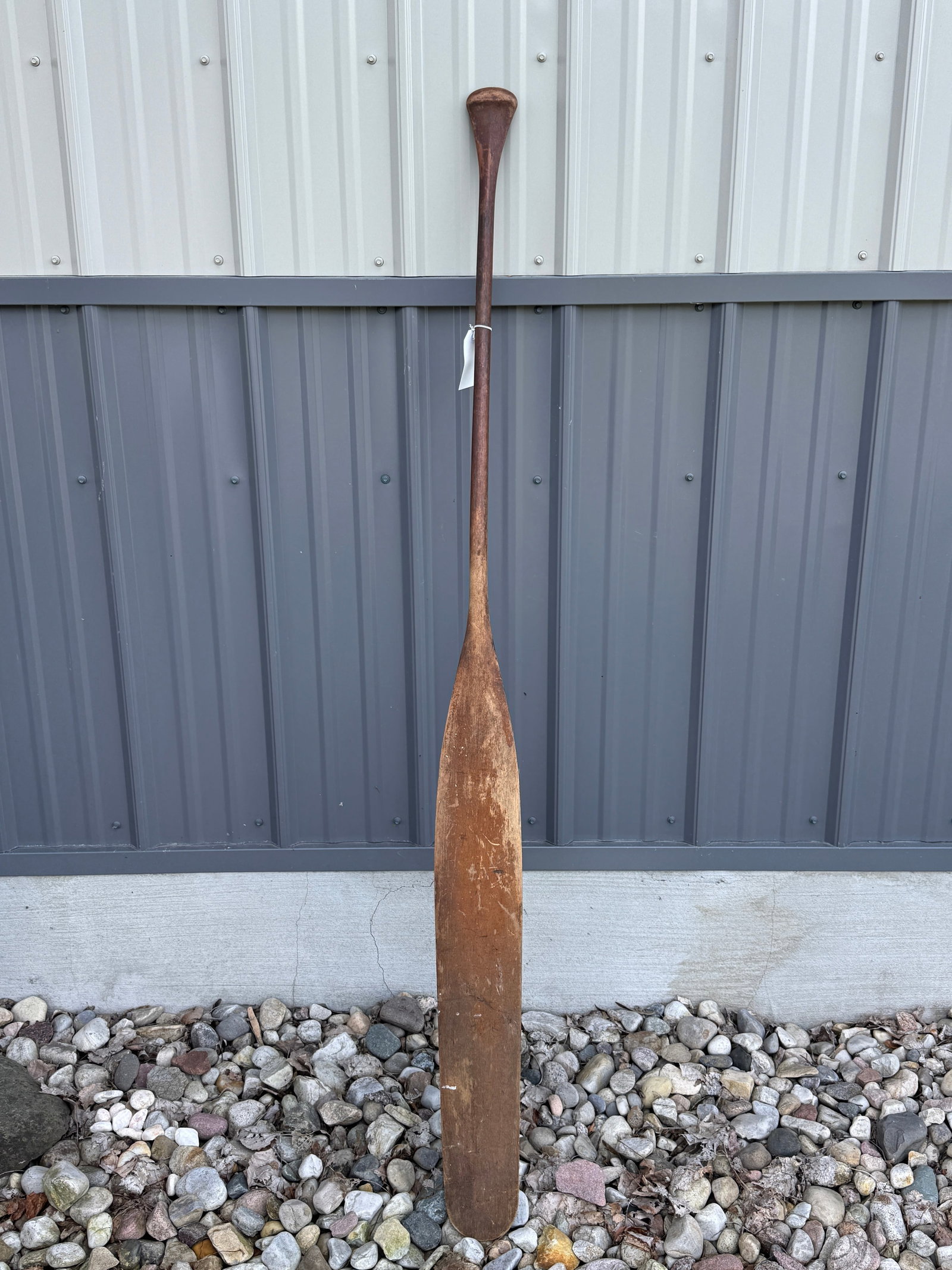 Adirondack Paddle with Slender Blade: worn original varnish. 61" long.