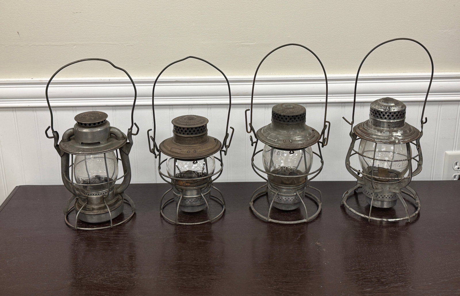 4 N.Y. N.H. & H Railroad Lanterns (1 of 4)