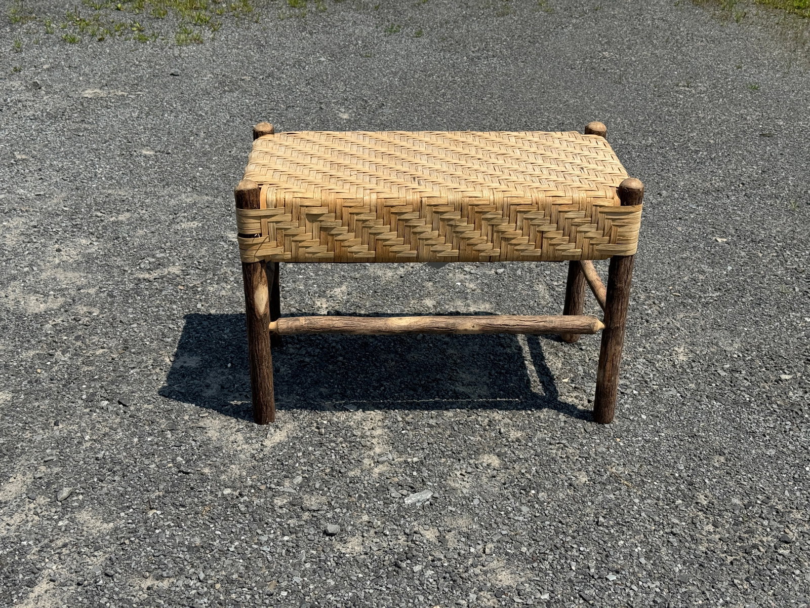 Old Hickory Woven Bench (1 of 4)