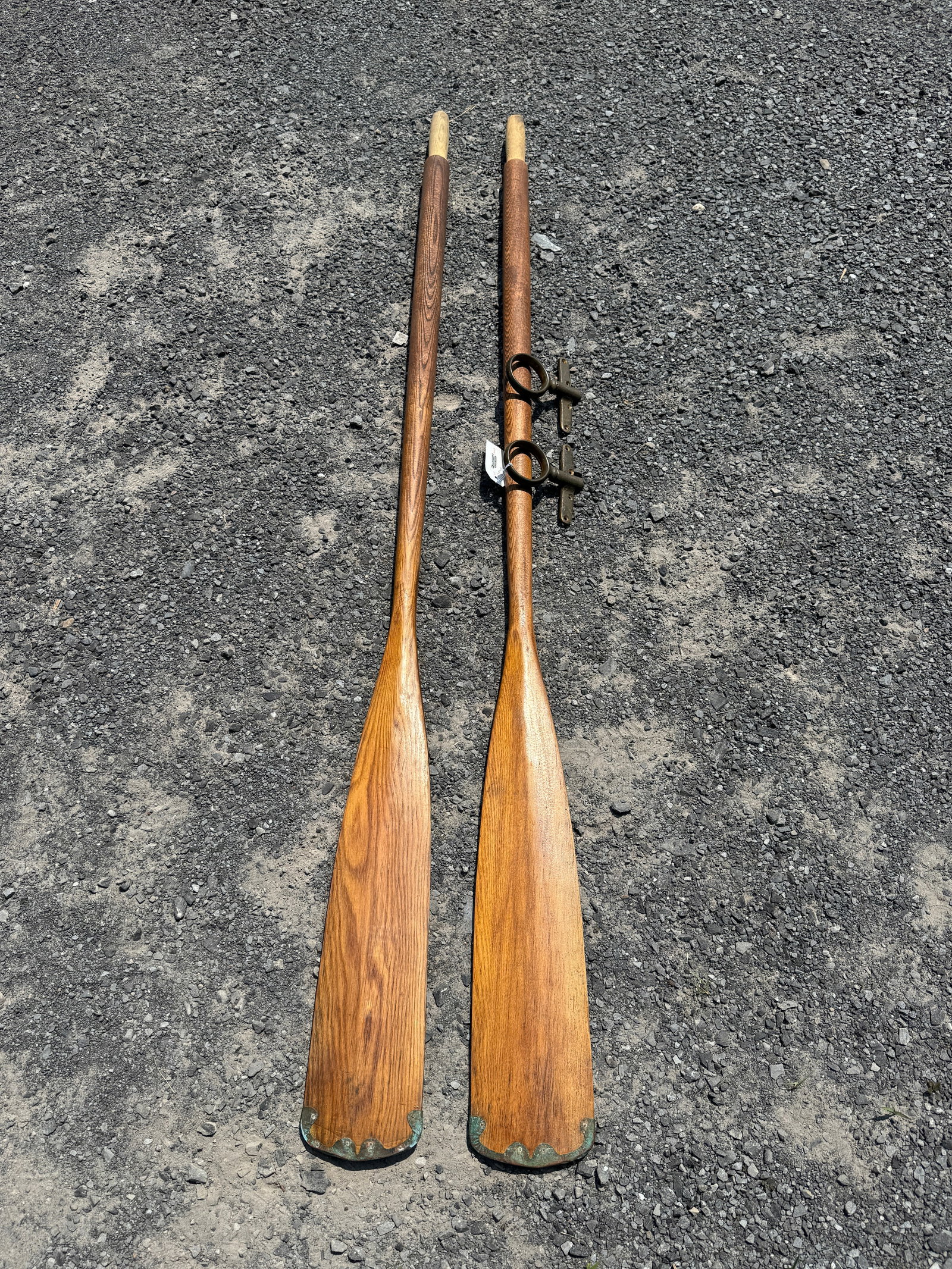 Pair of Boat Oars with Brass Oar Locks (1 of 3)