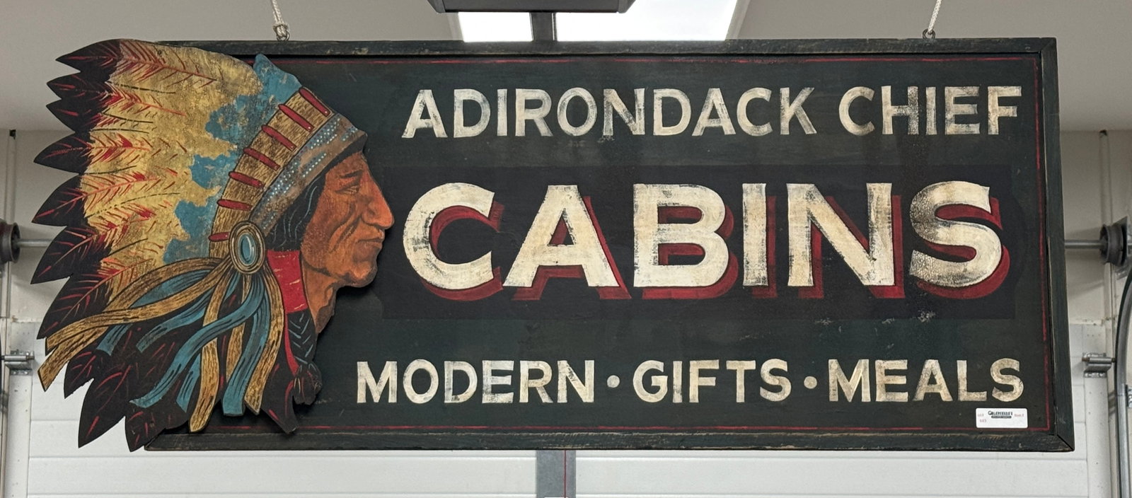 Adirondack Chief Cabins Hand Painted Wooden Sign (1 of 3)
