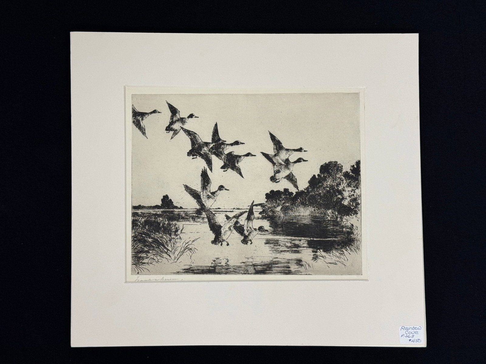 Frank W. Benson "Rainbow Cove" Etching (1 of 2)
