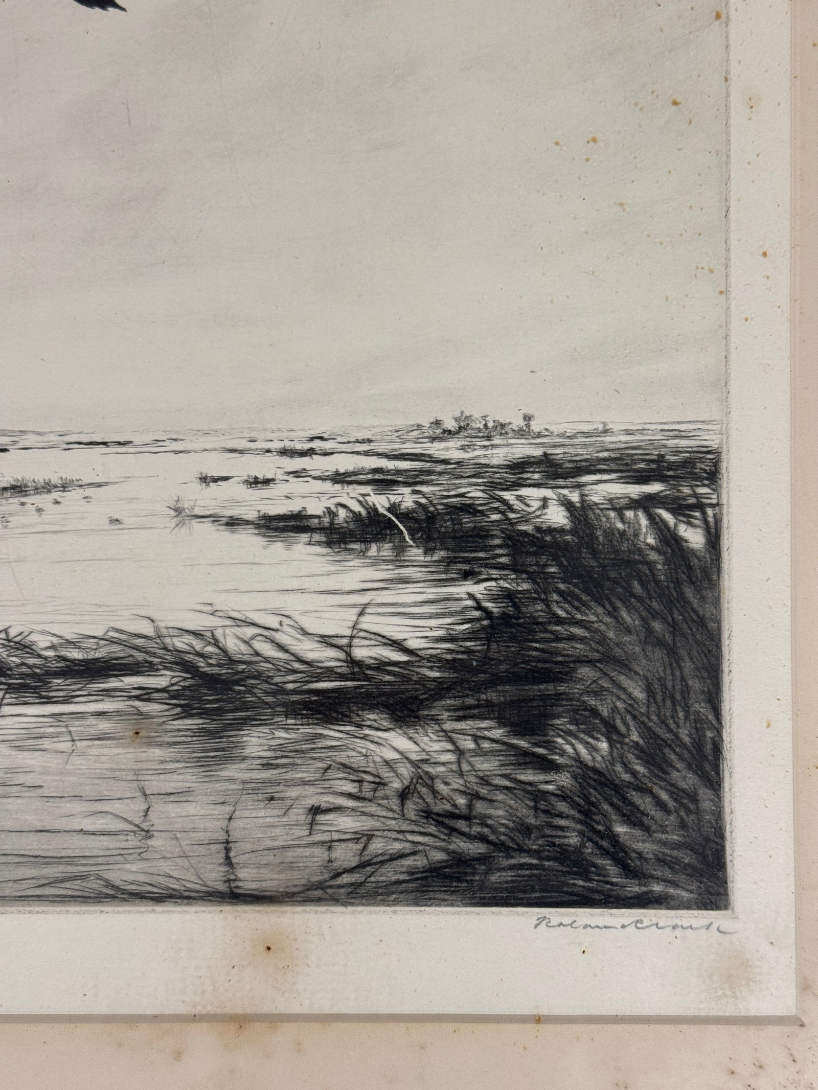 Roland Clark "Flaring Off" Etching - 2