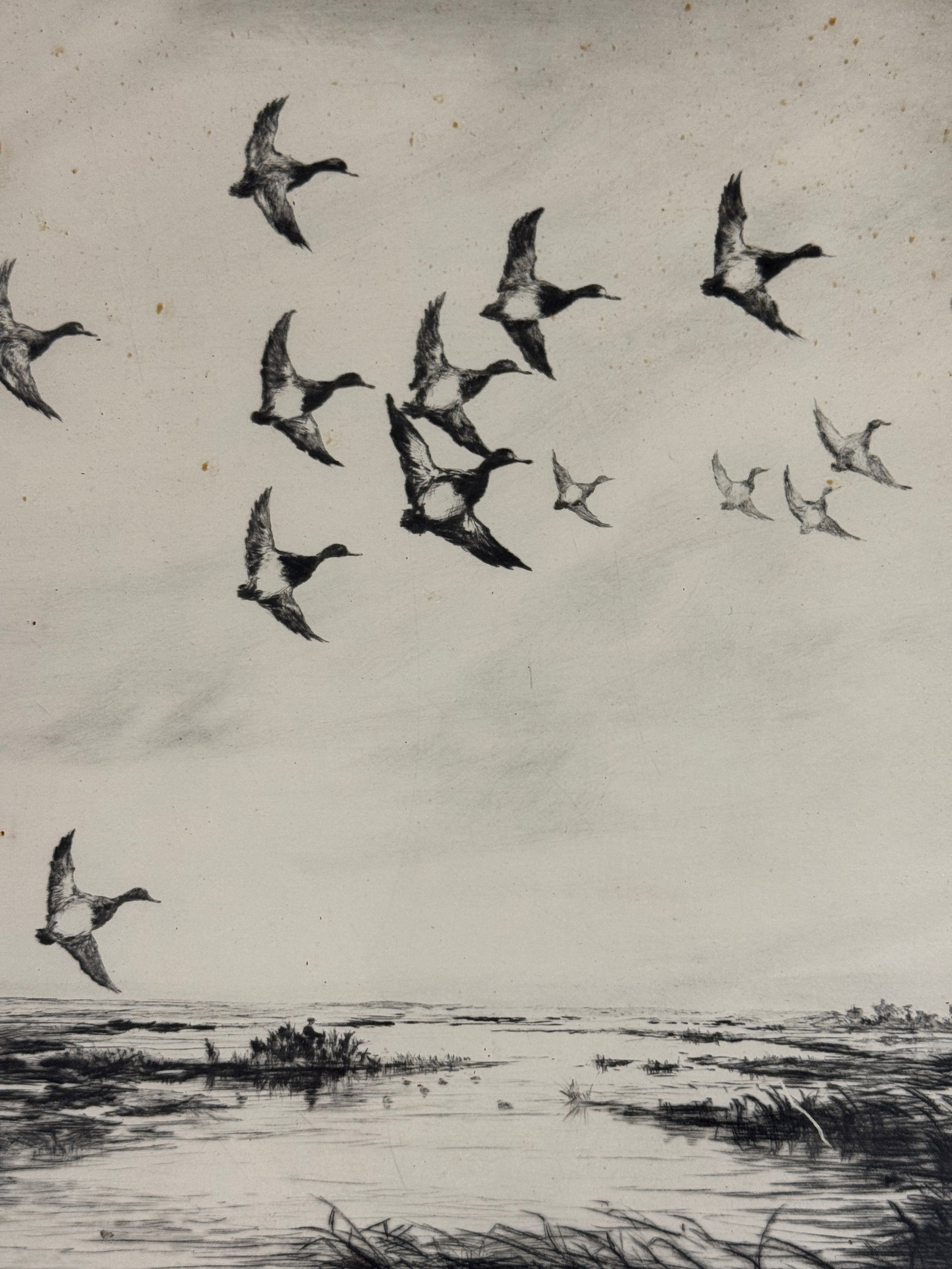 Roland Clark "Flaring Off" Etching - 3