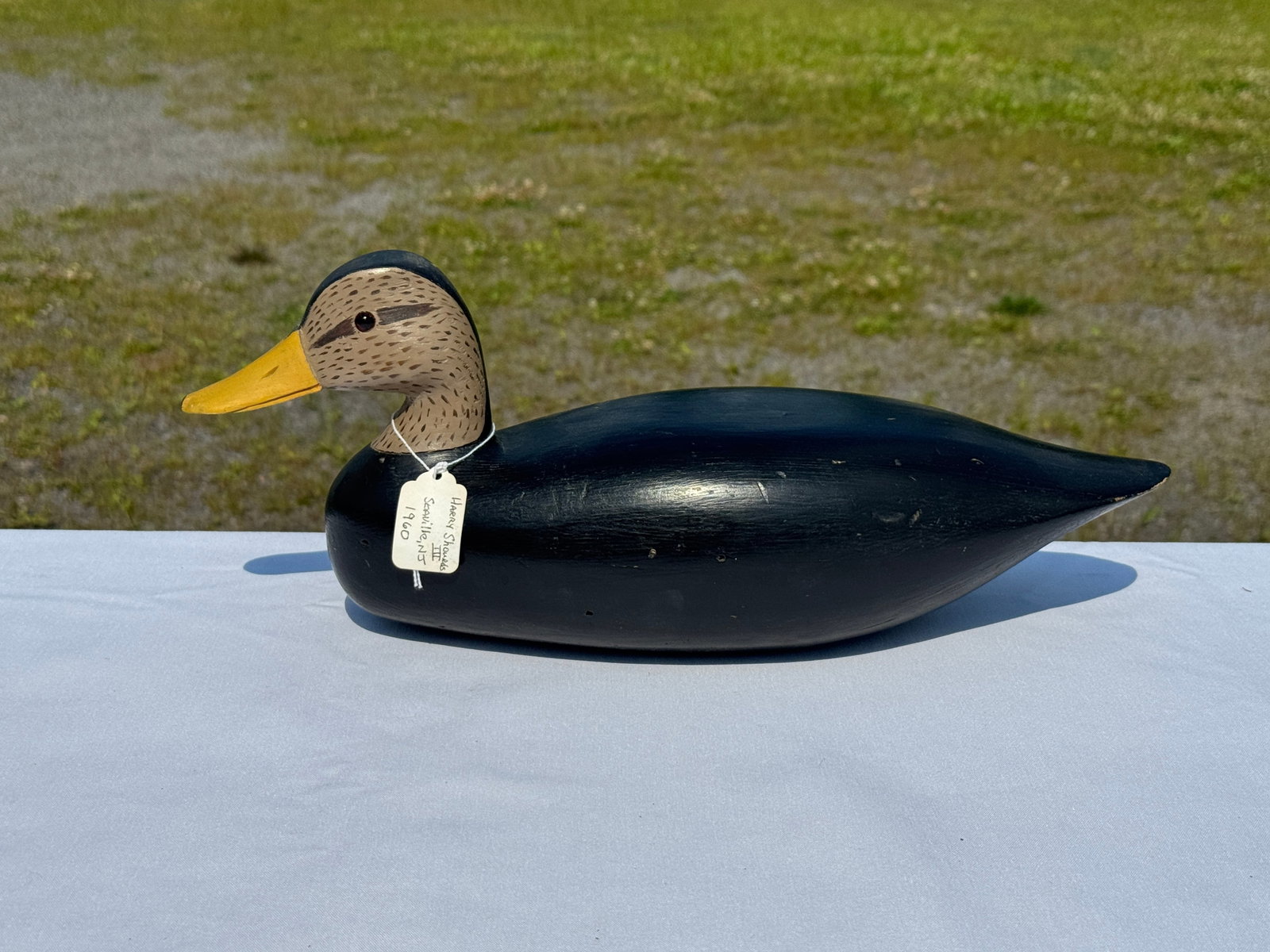 Harry Shourds (Seaville, NJ) Black Duck Decoy: Hollowbody Black Duck.