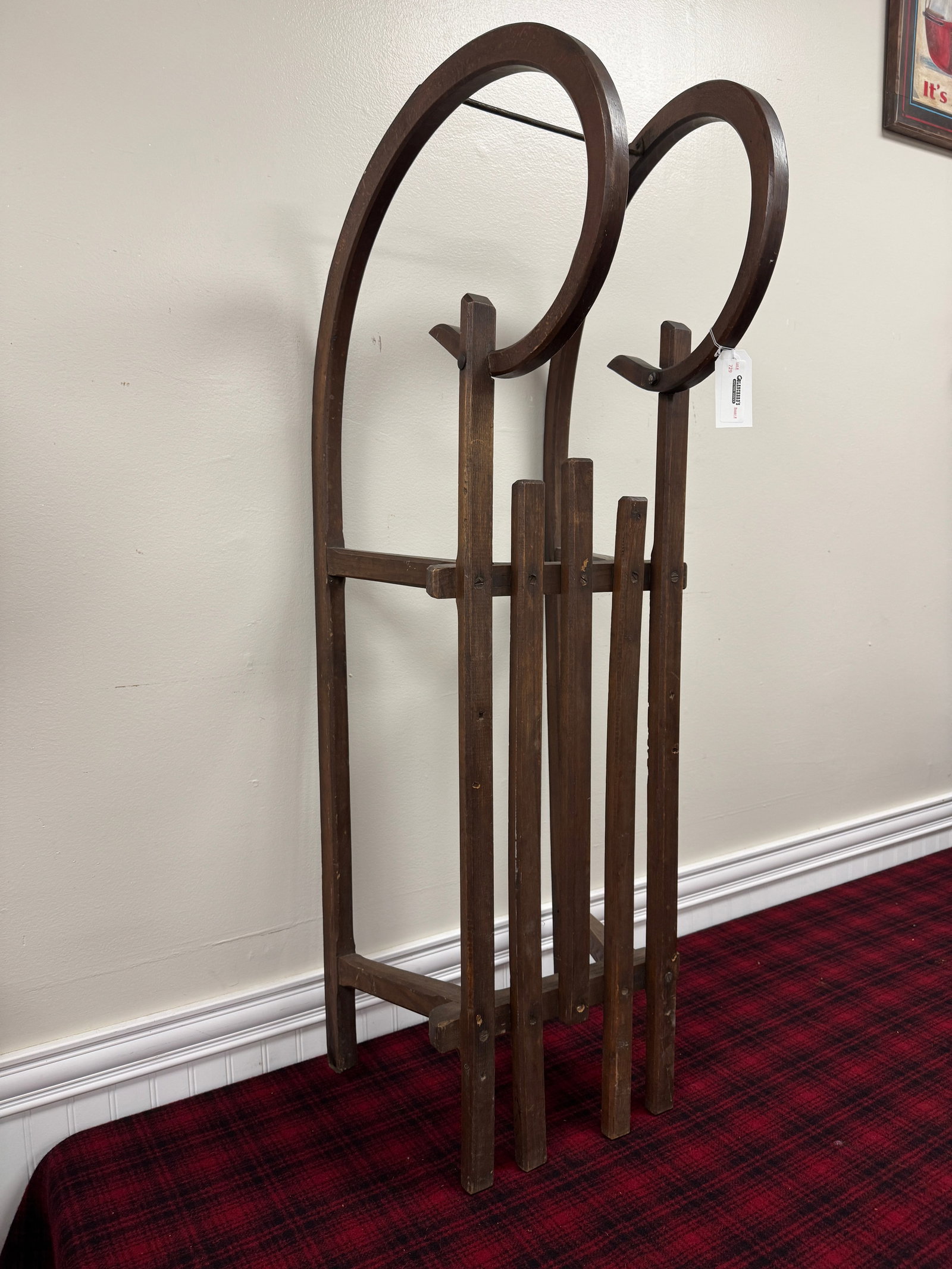 European Wooden Runner Sled: 50" long.