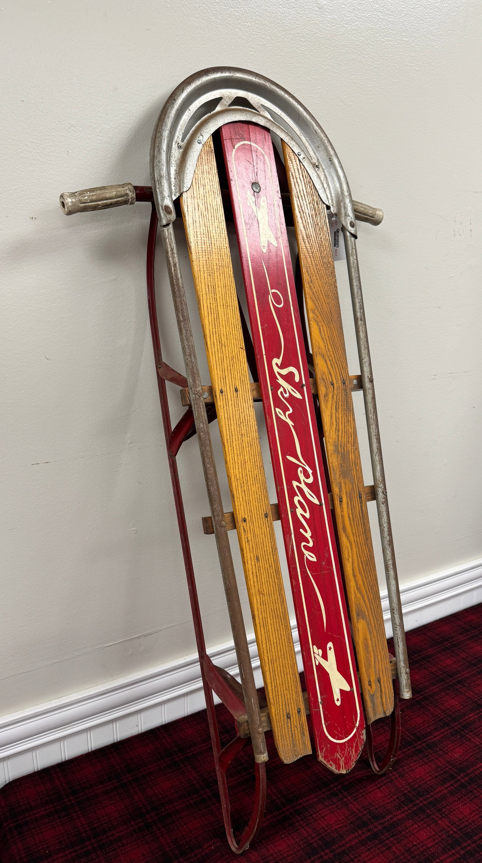 Sky Plane Runner Sled: Deco style. 4' long