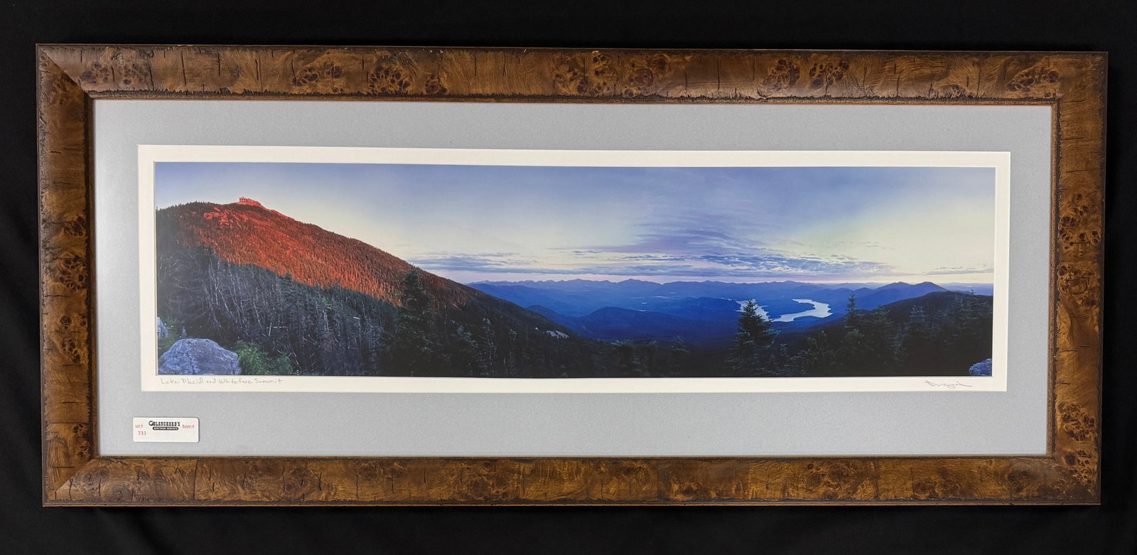 "Lake Placid & Whiteface Summit" Framed Photo: 18.5" x 43.5"