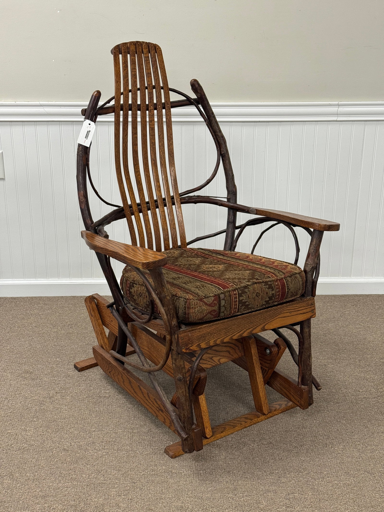 Contemporary Amish Glider Rocker: 45" tall. Like new.