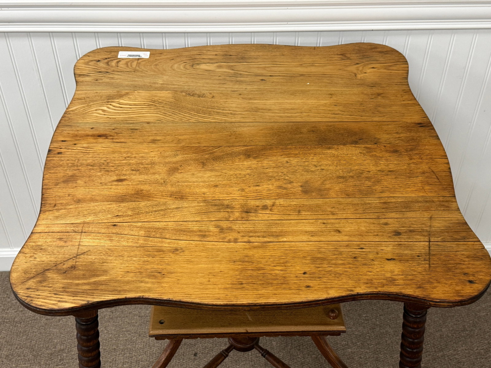 Antique Oak Lamp Table - 4