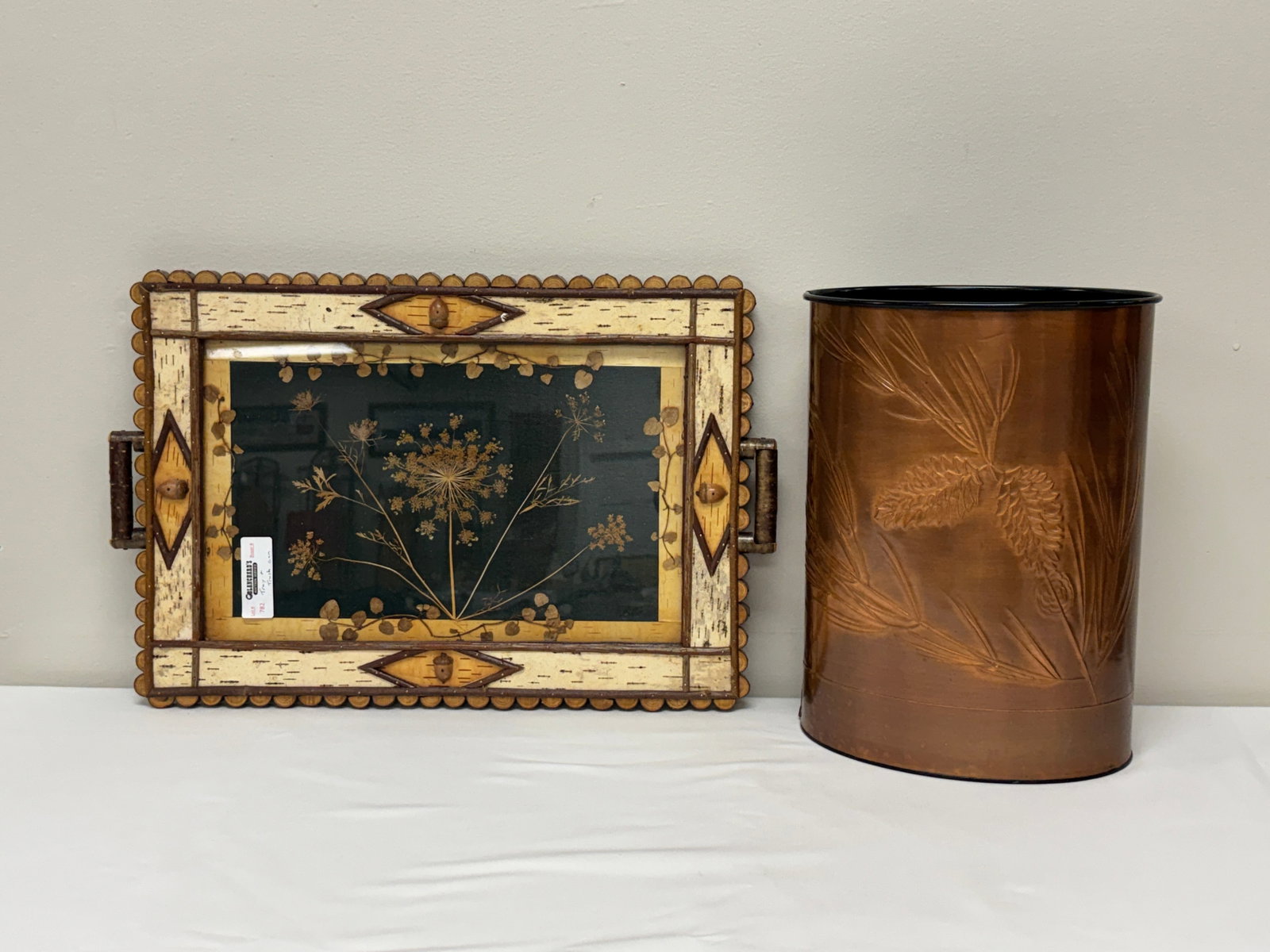 Adirondack Tray and Copper Waste Paper Basket (1 of 5)