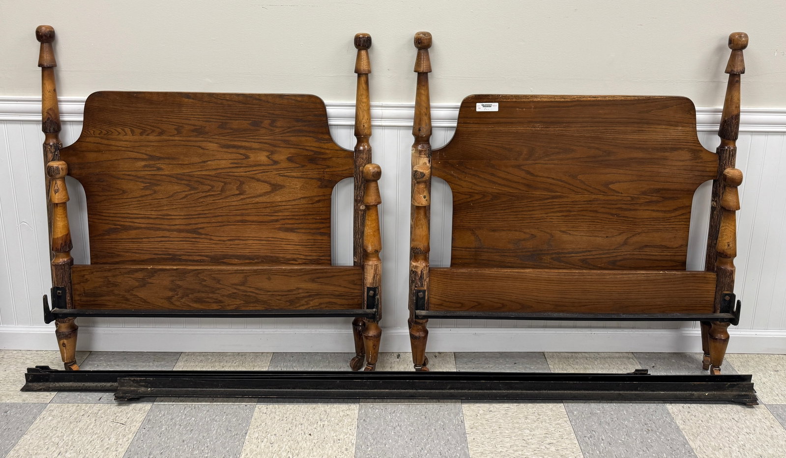 Pair of Old Hickory Branded Twin Beds (1 of 3)