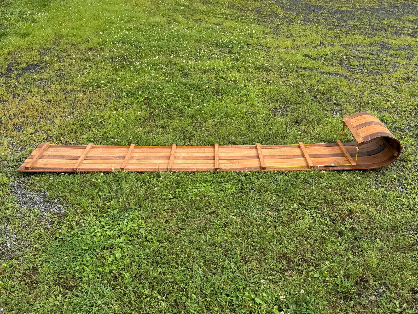 8' Wooden Toboggan: in good condition.