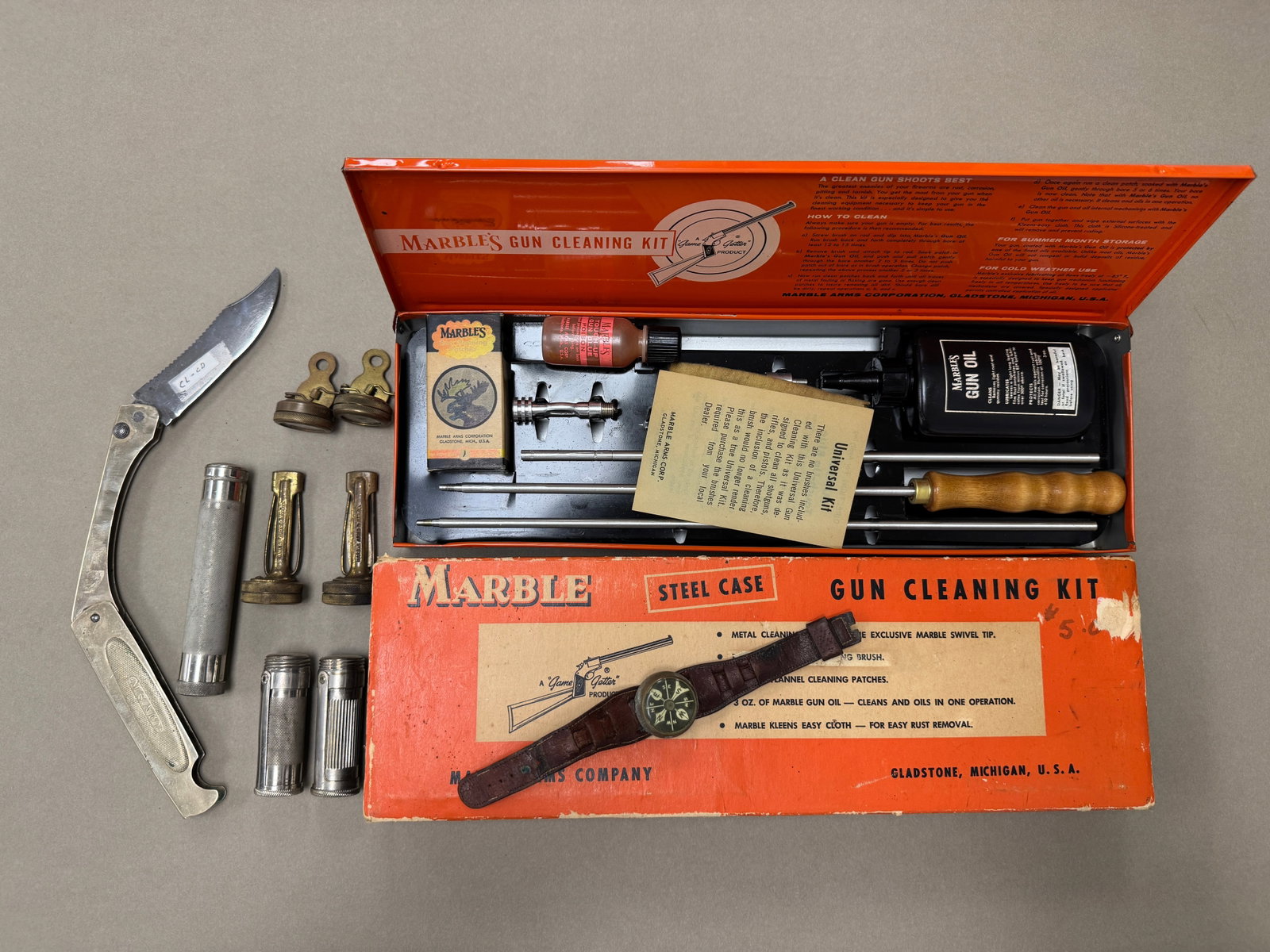 Marbles Match Holders, Compasses, Knives & Cleaner (1 of 4)