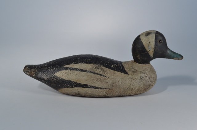 Early Factory Made Drake Buffelhead Duck Decoy: Early 1900's. From the Andy Reece Estate, longtime Western NY collector.