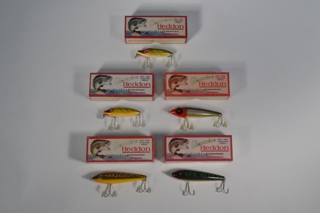 Five Heddon New in Box Fishing Lures: 1994 Centennial Edition
