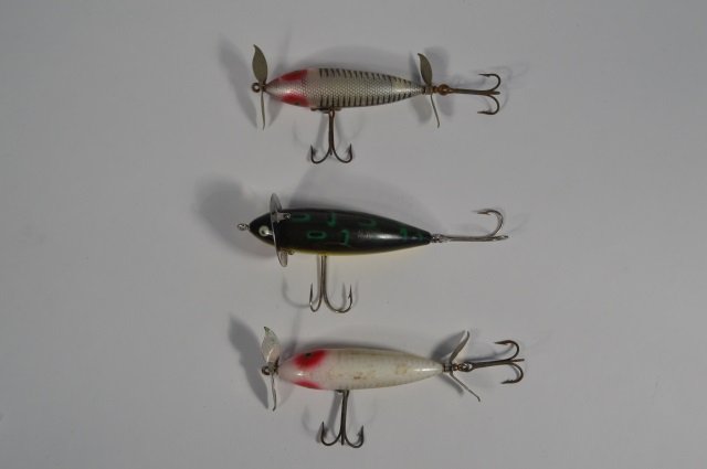 Three Heddon Plastic Lures: Includes two wounded spooks