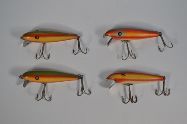 Four Pfleuger Palomine Fishing Lures: Four Pfleuger Palomine Fishing Lures