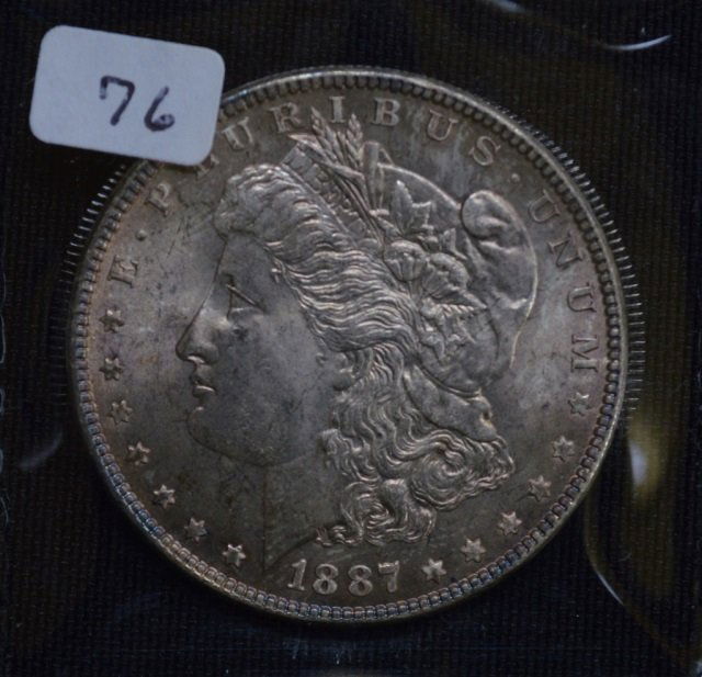 1887 US Morgan Silver Dollar (1 of 2)