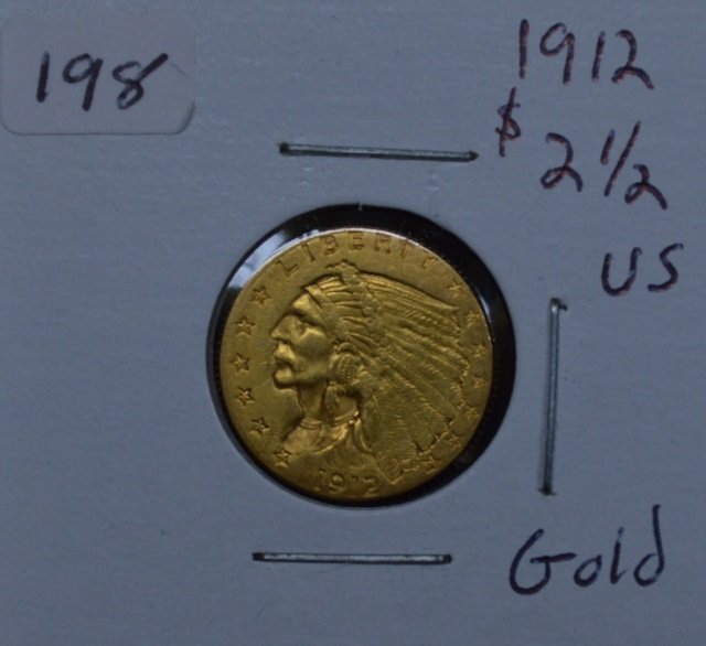 1912 US Gold $2 1/2 Coin (1 of 2)