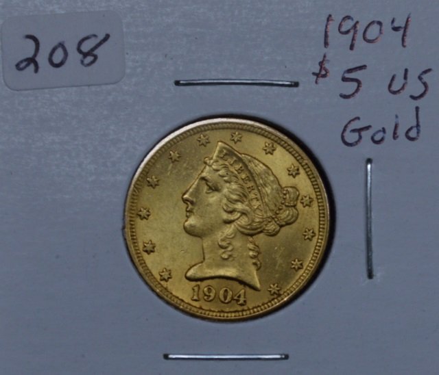 1904 US Gold $5 Coin (1 of 2)