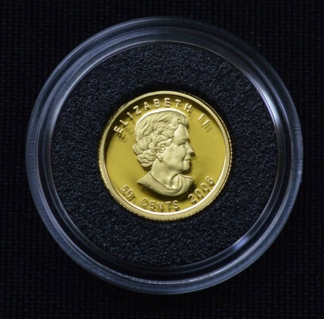 2008 Canadian 50 Cent Gold Coin -1/25 oz pure gold (1 of 2)