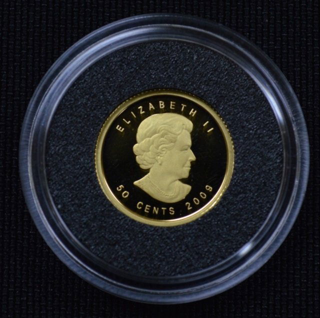 2009 Canadian 50 Cent Gold Coin - 1/25oz pure gold (1 of 2)