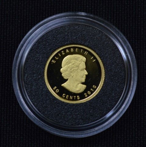 2010 Canadian 50 Cent Gold Coin -1/25 oz pure gold (1 of 2)