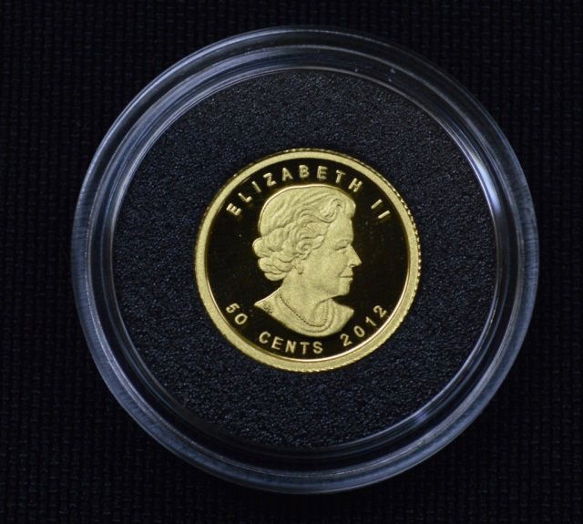 2012 Canadian 50 Cent Gold Coin - 1/25 oz (1 of 2)