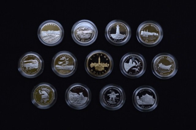 1992 Canadian 25 Cent Sterling Silver Coin Set (1 of 6)