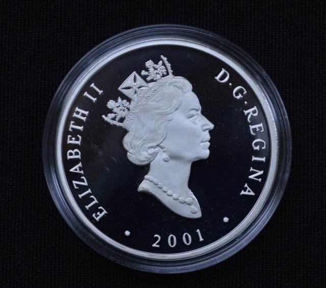 2001 Canadian Sterling Silver $20 Coin - 1 troy oz: "The Russell Model L Touring Car" in a case