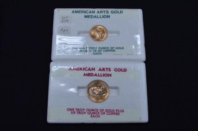 Two American Arts Gold Medallion Coins (1 of 1)