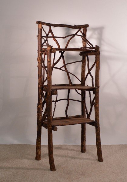 Antique Adirondack Twig Bookcase Shelf (1 of 2)