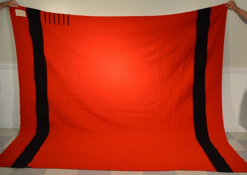 Hudson Bay Red and Black 6 Point Blanket (1 of 2)