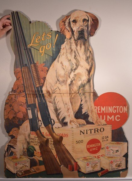 Remington UMC Die Cut Store Display w/ Hunting Dog (1 of 1)