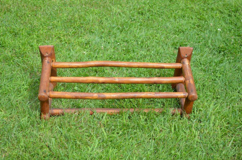 Old Hickory Wall Mount Coat Rack with Hat Shelf (1 of 3)