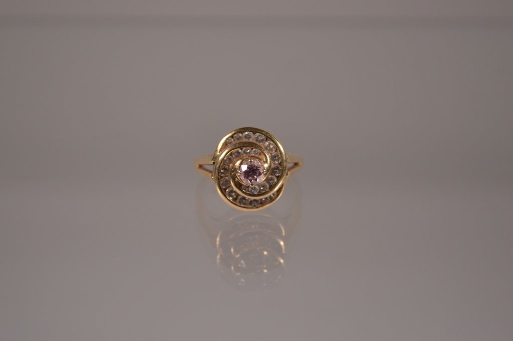 14kt Yellow Gold .30 ct Natural Pink Diamond Ring (1 of 6)