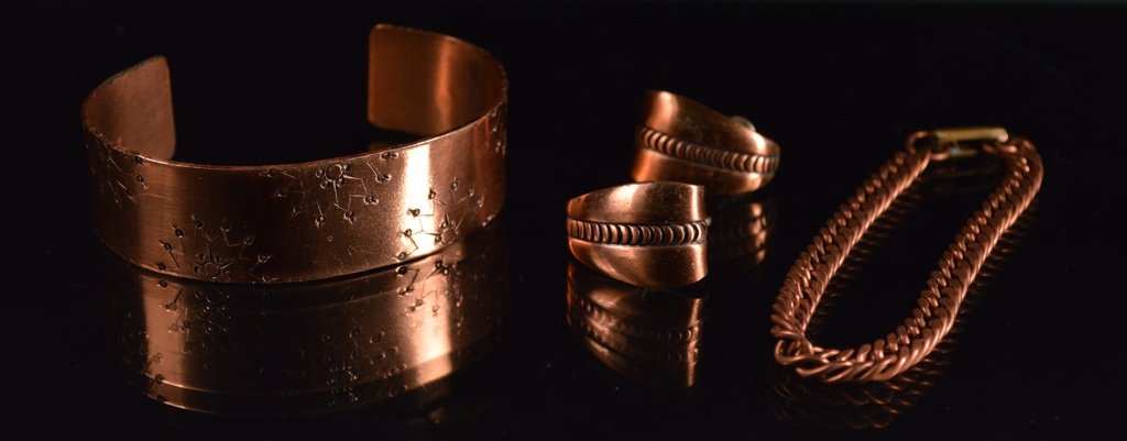 Three Pieces of Hand Wrought Copper Jewelry (1 of 1)