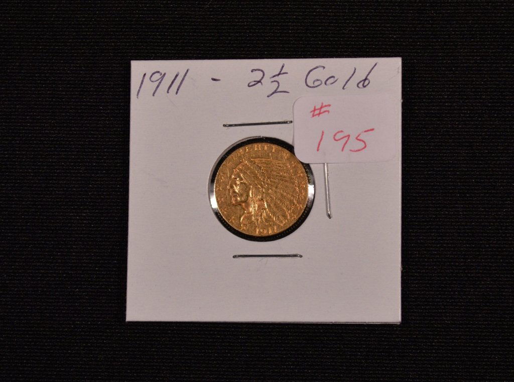 1911 U.S. Two and a Half Dollar Gold Coin (1 of 2)