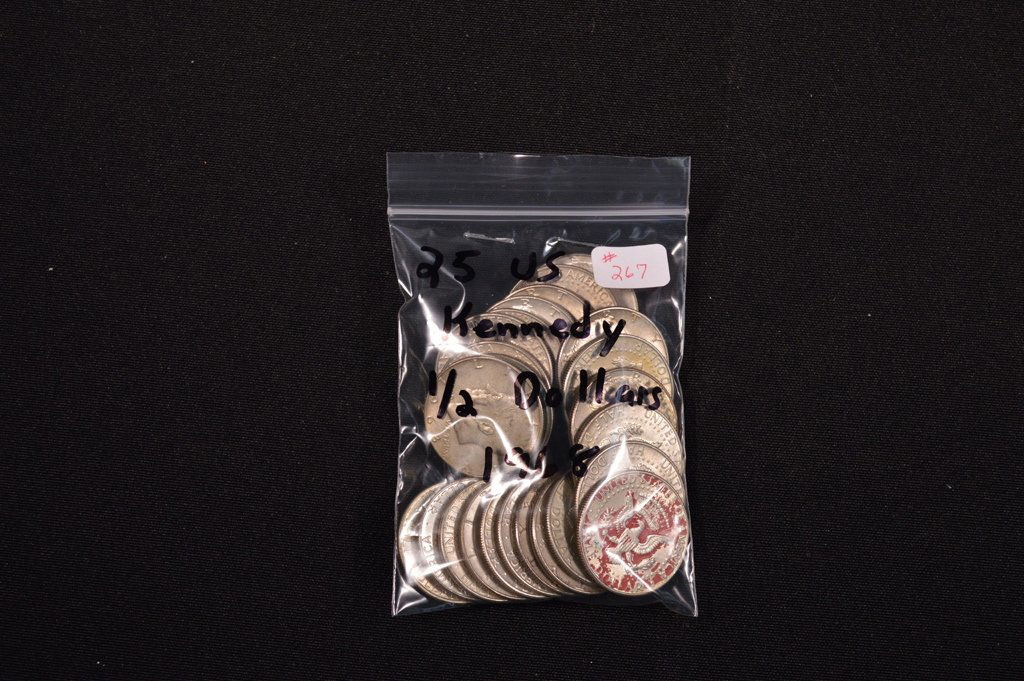 25 U.S. Kennedy Half Dollars (1968) (1 of 1)