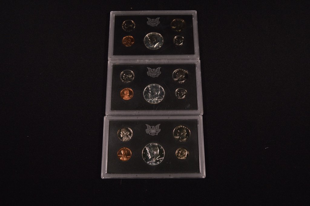 3 U.S. Proof Sets (1968, 1969, 1970) (1 of 1)