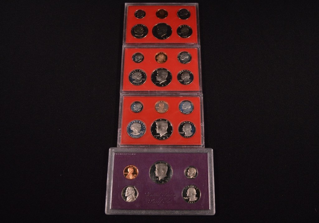 4 U.S. Proof Sets (1980, 1981, 1981, 1985) (1 of 1)