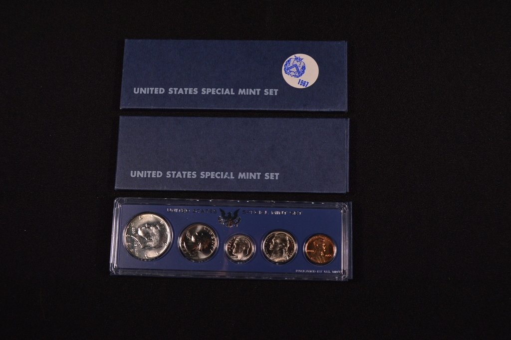 Three U.S. Special Mint Sets (1966, 1966, 1967) (1 of 1)